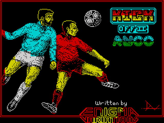 Kick Off 2 title screen for ZX Spectrum